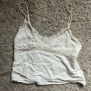 Urban Outfitters White Lace Crop Top